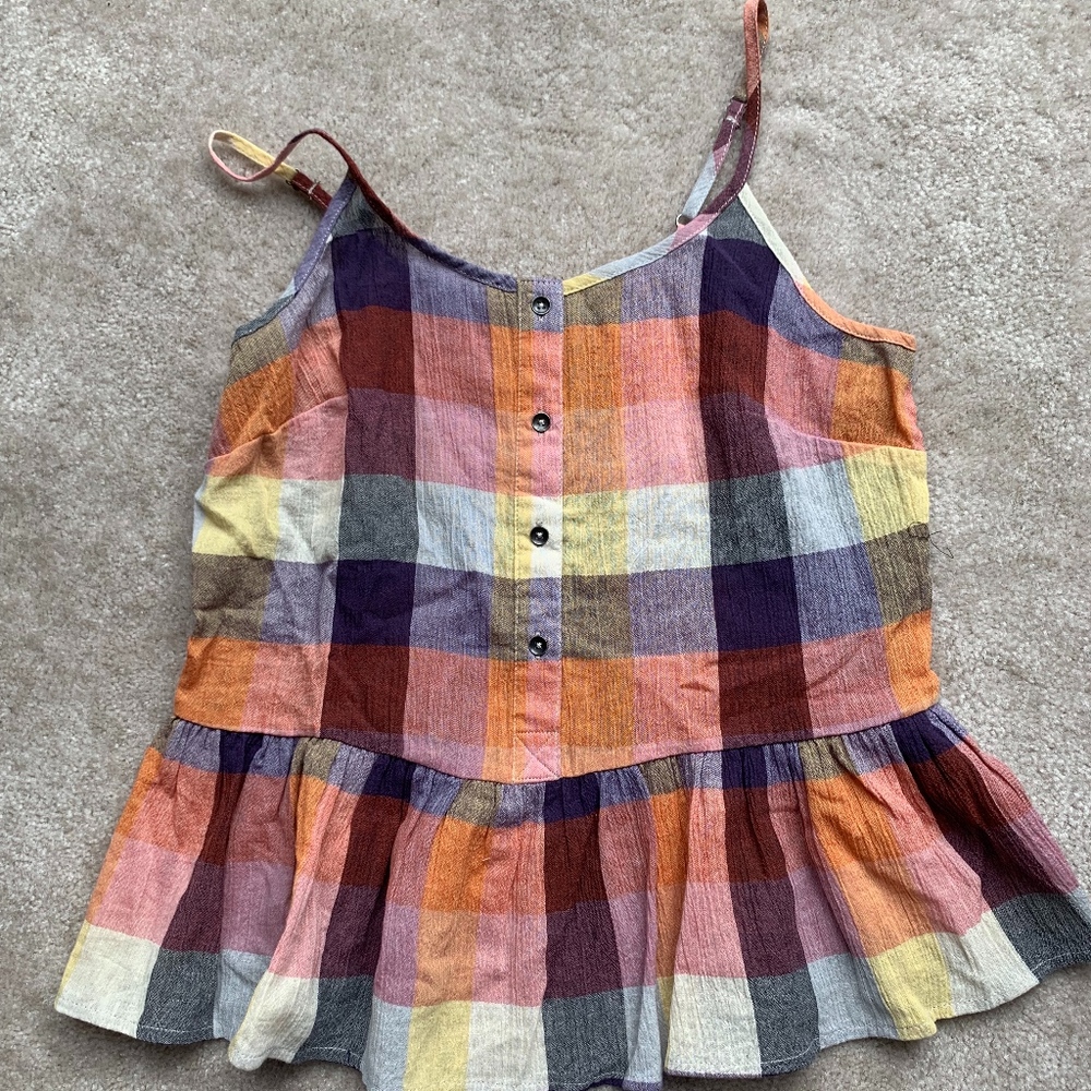 Plaid spaghetti strap top